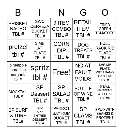 SWC BINGO Card