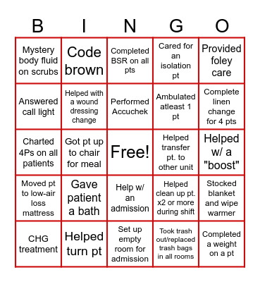 Healthcare bingo- Tech Bingo Card