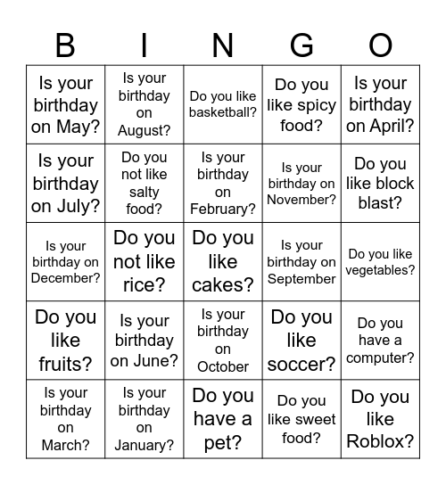 Bingo Card
