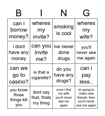 Eugene Birthday Bingo Card