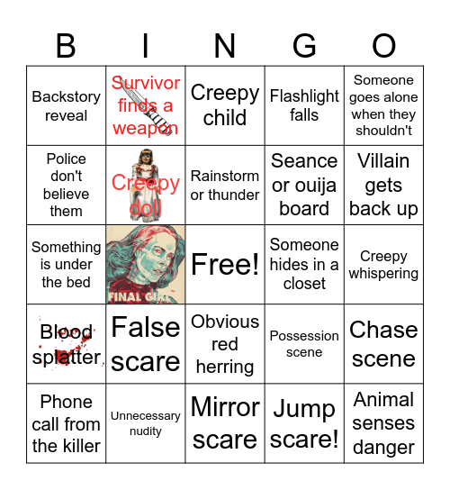 Horror Movie Bingo 6.13.v3 Bingo Card