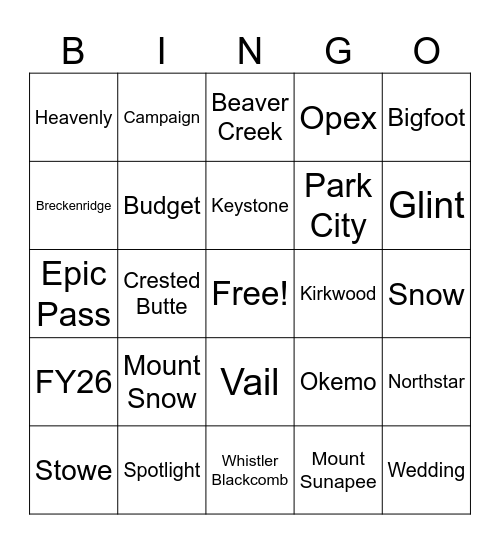 All-Team Call - June 2025 Bingo Card