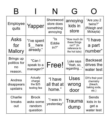 BYP Bingo 2025 Bingo Card