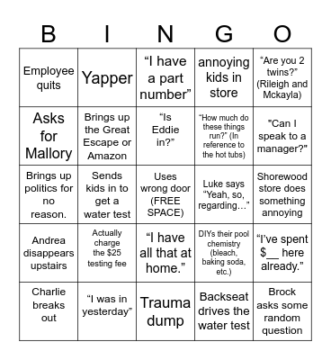 BYP Bingo 2025 Bingo Card
