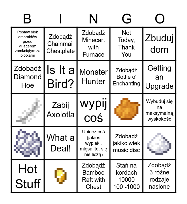 mc Bingo Card