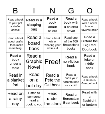 Summer Reading Bingo 2025 Bingo Card