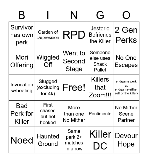 Domain of Chaos Shuffle Bingo Card