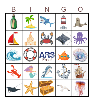 Ocean bingo Card