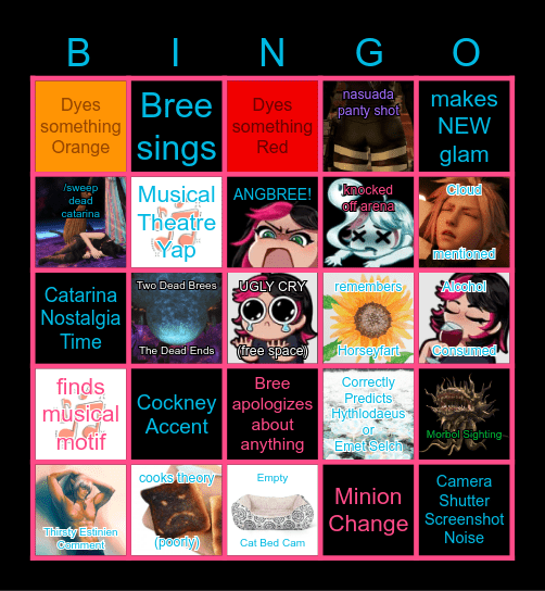 Breezlebit Stream Bingo Card