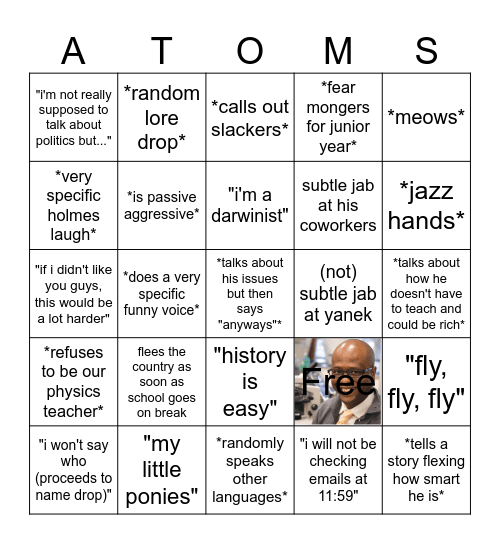 HOLMES BINGO Card