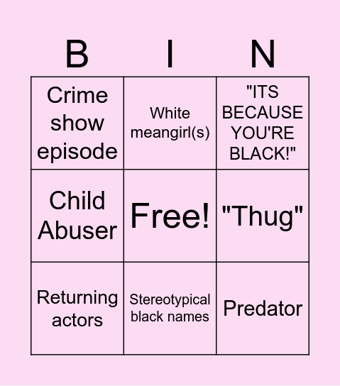 Generation Hope bingo Card