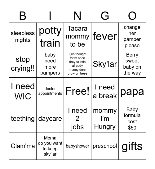 Berry sweet sky'lar on the way Bingo Card