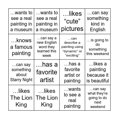 Find someone who.... Bingo Card