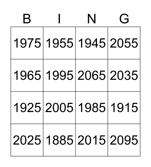 Evolution Brian Comparison Bingo Card