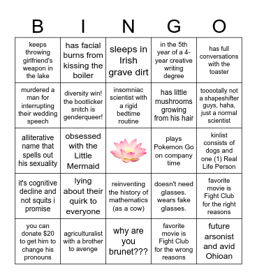Blorbo Bingo Card