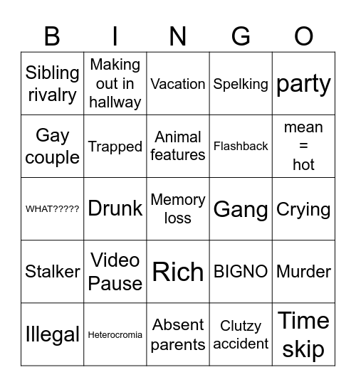 Gacha life bingo?? Bingo Card