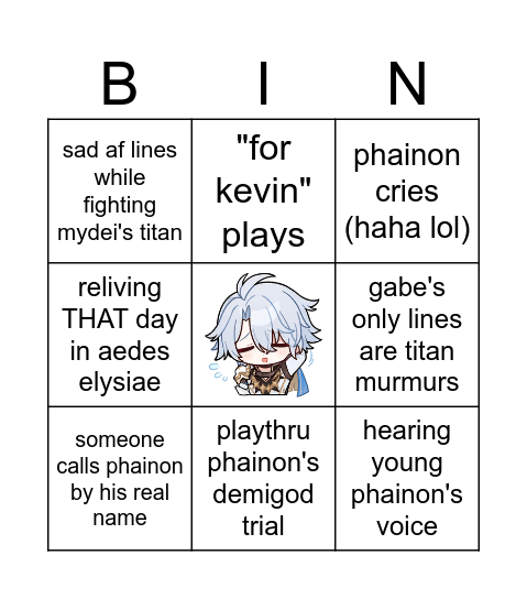 3.4 Bingo Card