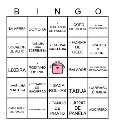 CHÁ DE PANELA Bingo Card