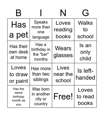 Find Someone Who... Bingo Card