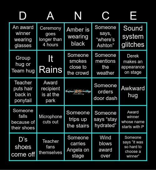 Turquoise Carpet Bingo Card