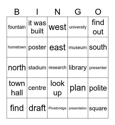 unit 5 bingo Card