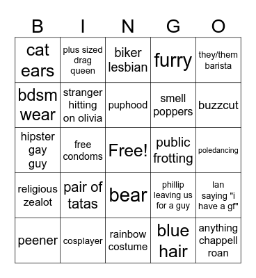 SacPride Bingo Card