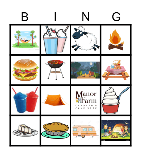 Camping Bingo Card
