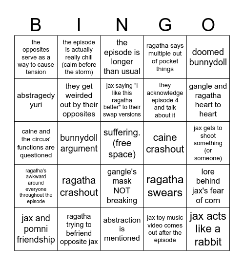 ivan's ep5 bingo Card