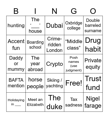 Wedding bingo Card