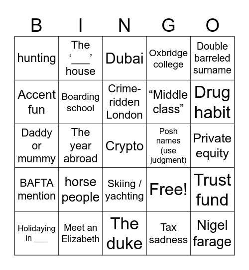 Wedding bingo Card