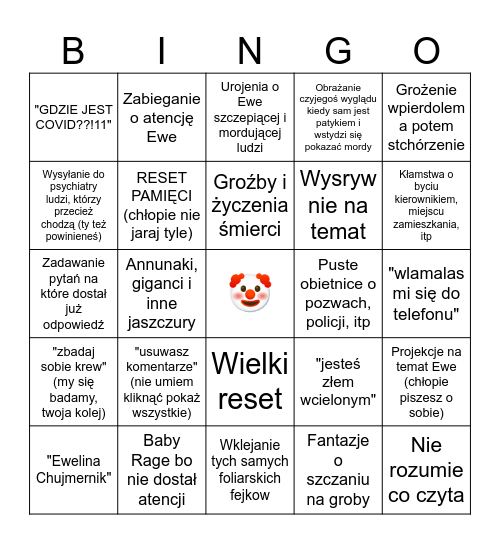 Łukasz Boligłowa Bingo Card