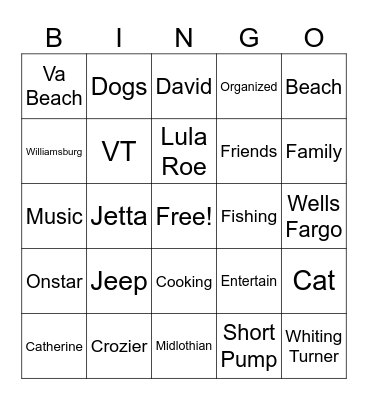 BIRTHDAY Bingo Card