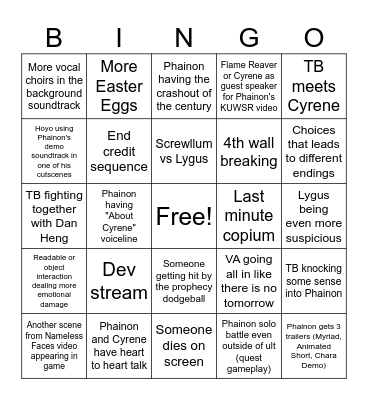 3.4 Patch Bingo Card
