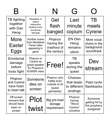 3.4 Patch Bingo Card