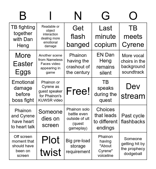 3.4 Patch Bingo Card