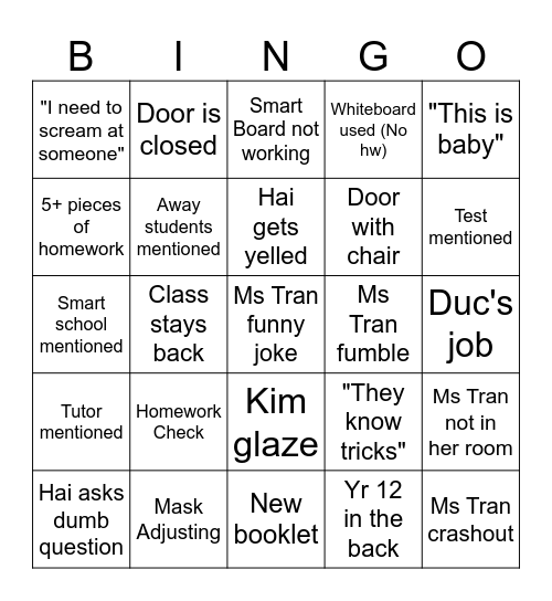 Math Advanced Bingo Card