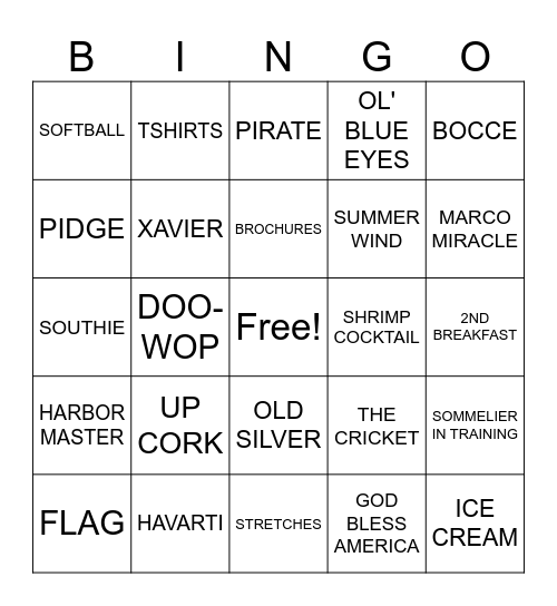FRANPA Bingo Card
