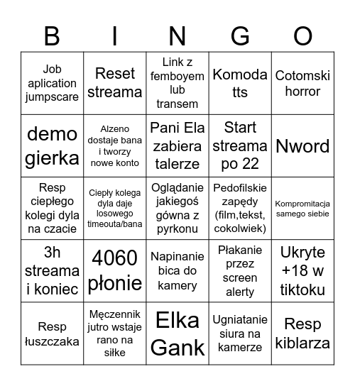 Bingo Dylewski Bingo Card
