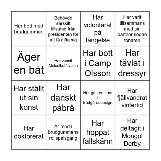 Mingelbingo Card