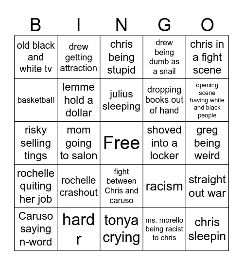 EHC bingo Card