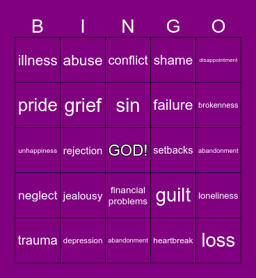 Bounce Back Sis! Bingo Card