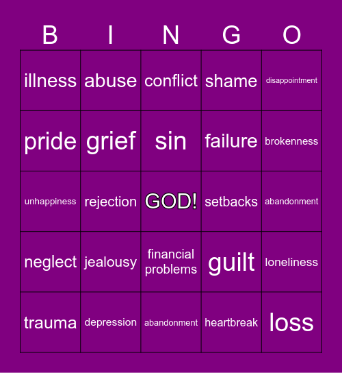 Bounce Back Sis! Bingo Card