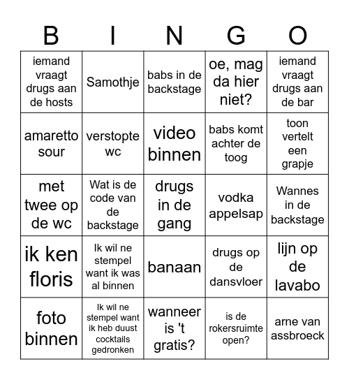 FUNKE BINGO Card