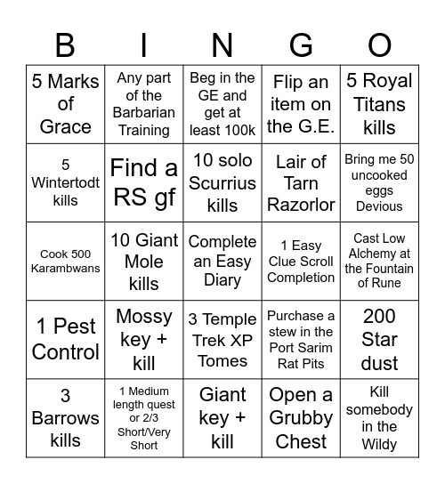 Baby Bunnies Bingo Card