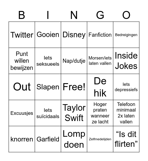 Laura Bingo Card