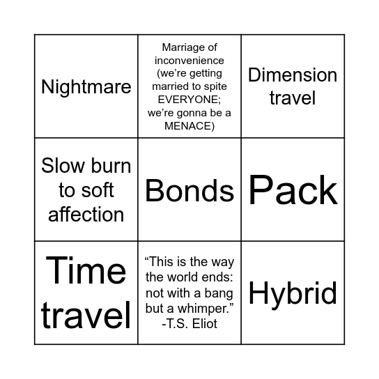 Shinichi 2025 Bingo Card