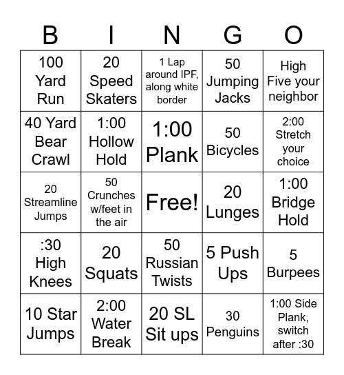 Dryland Bingo Card