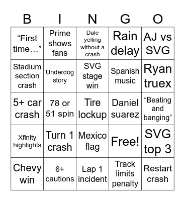 Mexico City  Bingo Card