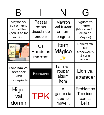 Bingo do Porão da Zaldara Bingo Card