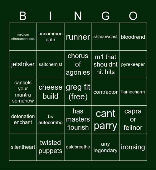 deepwoken bingo Card